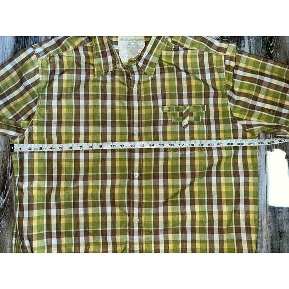 Quicksilver Men's Plaid Button Down SS Shirt Size XL - Picture 8 of 9